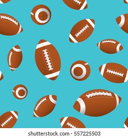 Vector of American football ball seamless background design.