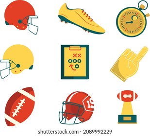 Vector American football, Vector cartoon style icon