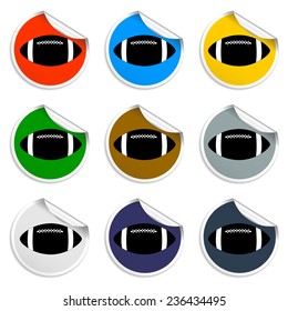 Vector American Football. Flat vector illustrator Eps