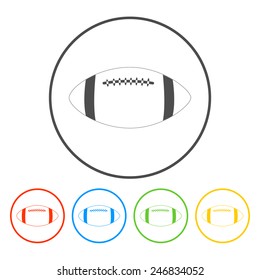 Vector American Football. Flat vector illustrator Eps