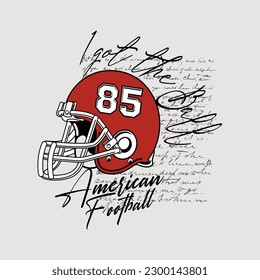 vector of american football i got the ball design graphic illustration