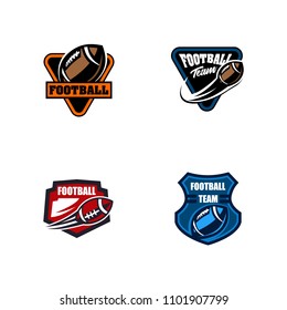 Vector American Football logos and insignias. Vector isolated sport icon design illustration