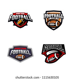 Vector American Football logos and insignias. Vector isolated sport icon design illustration