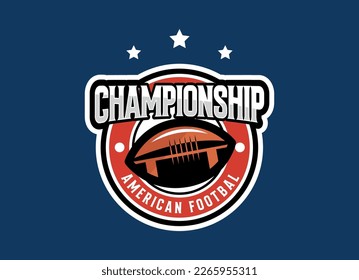 Vector American Football logos and insignias. Vector isolated sport icon design illustration