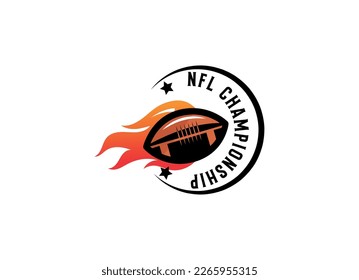 Vector American Football logos and insignias. Vector isolated sport icon design illustration