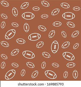 Vector American Football Pattern - Separate Layers For Easy Editing