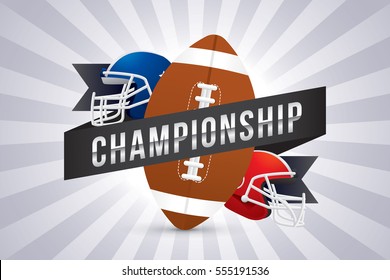 Vector of American football template background.