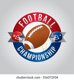 Vector of American football template background.