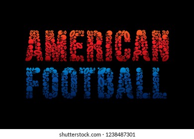 Vector american football text design.