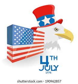 Vector American Independence Day Background Template Editable