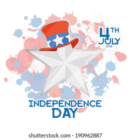 Vector American Independence Day Background Editable Template 