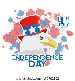 Vector American Independence Day Background Editable Template 