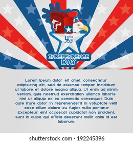 Vector American Independence Day Background Editable 