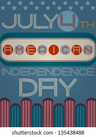 Vector american independence day retro advertising poster