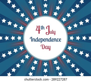 vector american independence day with rotation stars