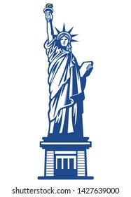 vector of american liberty statue