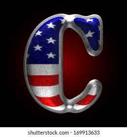 Vector American metal figure
