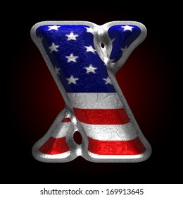 Vector American metal figure