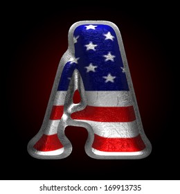 Vector American metal figure