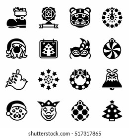 Vector American New Yers icon set