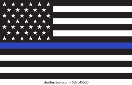 Vector American Police Flag