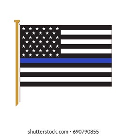 Vector American Police Flag