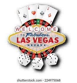 Vector American Roulette Wheel Las Vegas Stock Vector (Royalty Free ...