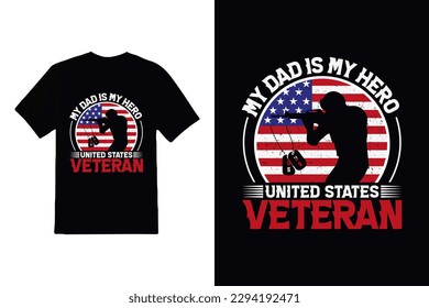 
Vector American veteran t-shirt design and , U.S.A flag vector or American soldier background shirt.