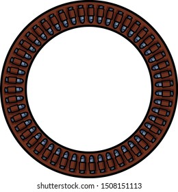 Vector ammunition belt running in a circle.