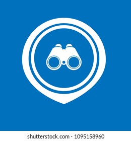 Vector amp pointer with binoculars icon