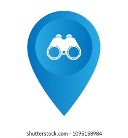 Vector amp pointer with binoculars icon