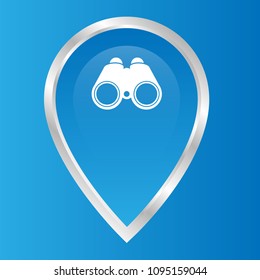 Vector amp pointer with binoculars icon
