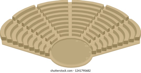 Vector Amphitheater ancient scene