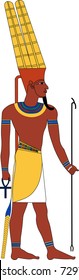 Vector Amun, an ancient Egyptian god