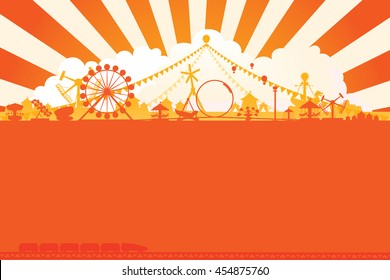 Vector of amusement park background