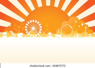 Vector of amusement park background