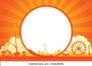 Vector Of Amusement Park Background