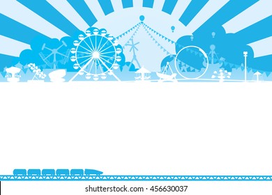 Vector of amusement park background