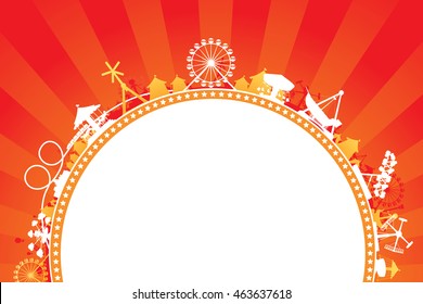 Vector of amusement park background