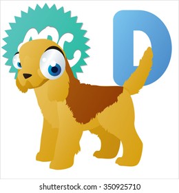 vector amusing animal ABC. D is for Dog