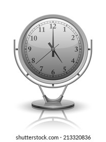 Vector Analog Clock conceptual, 3D modern construction, Vector illustration Eps 10