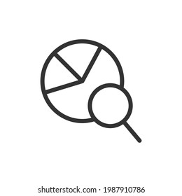 Vector analysis line icon. Symbol in trendy outline style. Vector illustration isolated on a white background. 