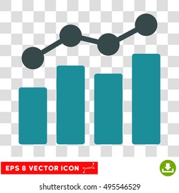 Vector Analytics EPS vector pictogram. Illustration style is flat iconic bicolor soft blue symbol on a transparent background.