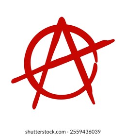 Vector Anarchy Symbol Illustration on White Background