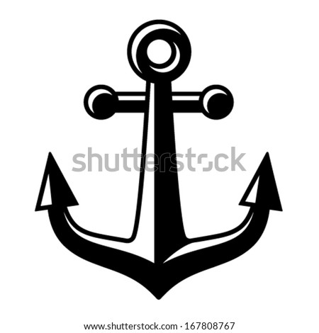 vector anchor black symbol