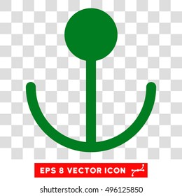 Vector Anchor EPS vector icon. Illustration style is flat iconic green symbol on a transparent background.