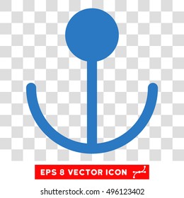 Vector Anchor EPS vector pictogram. Illustration style is flat iconic smooth blue symbol on a transparent background.