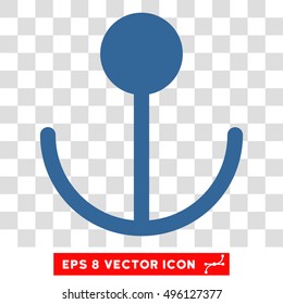 Vector Anchor EPS vector pictogram. Illustration style is flat iconic cobalt symbol on a transparent background.