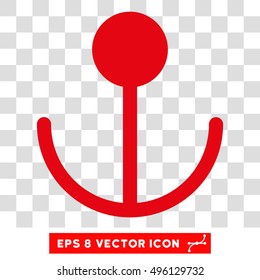 Vector Anchor EPS vector pictogram. Illustration style is flat iconic intensive red symbol on a transparent background.