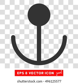 Vector Anchor EPS vector pictograph. Illustration style is flat iconic gray symbol on a transparent background.